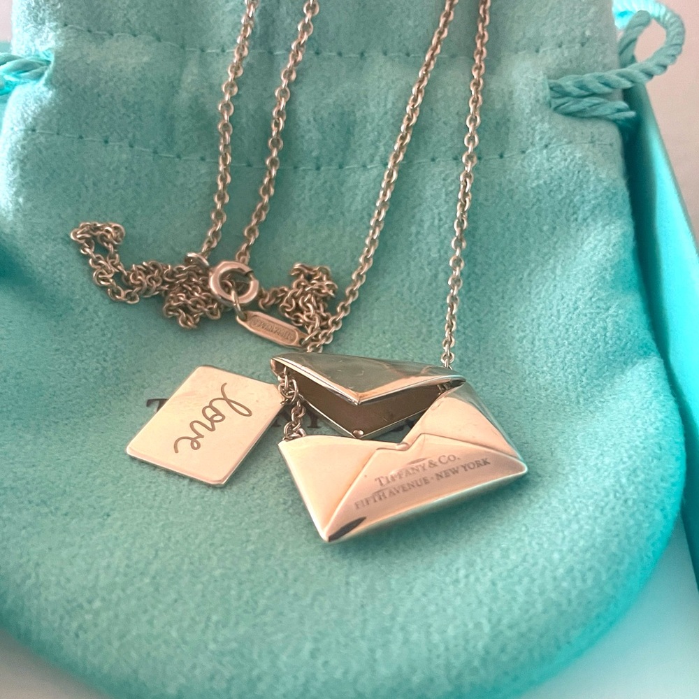 Tiffany envelope love letter necklace